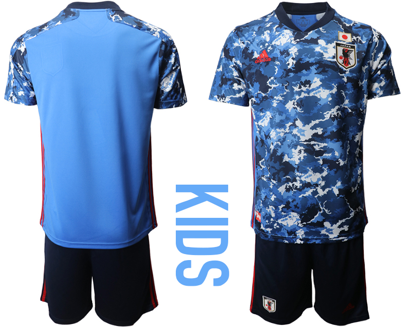 Youth 2020-2021 Season National team Japan home blue Soccer Jersey->japan jersey->Soccer Country Jersey